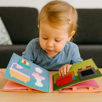 Livre bebe en tissus durable doux