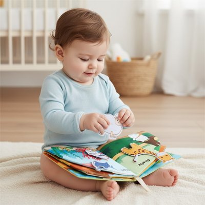 Livre bébé en tissus ergonomique 