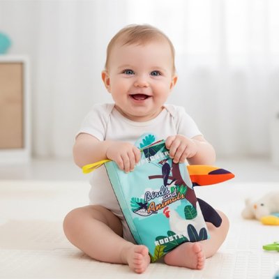 Livre bebe en tissus gaité 