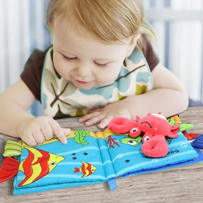 Livre bebe en tissus interactif 