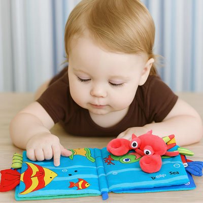 Livre bebe en tissus lavable
