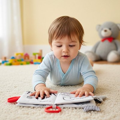 Livre bébé en tissus manipulable 