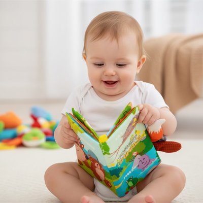 Livre bebe en tissus sensoriels 