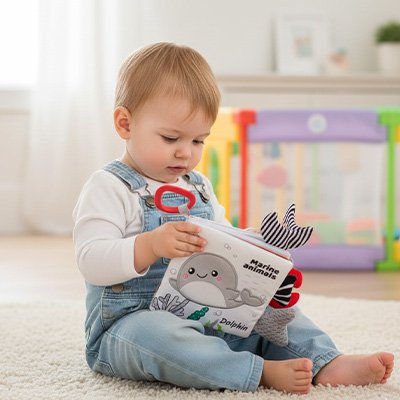 Livre bebe en tissus souple 