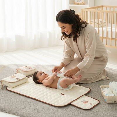 Matelas à langer nomade ourson compact