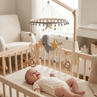 Mobile bebe coquillage