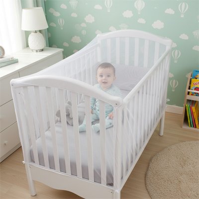 Moustiquaire lit bébé discret 