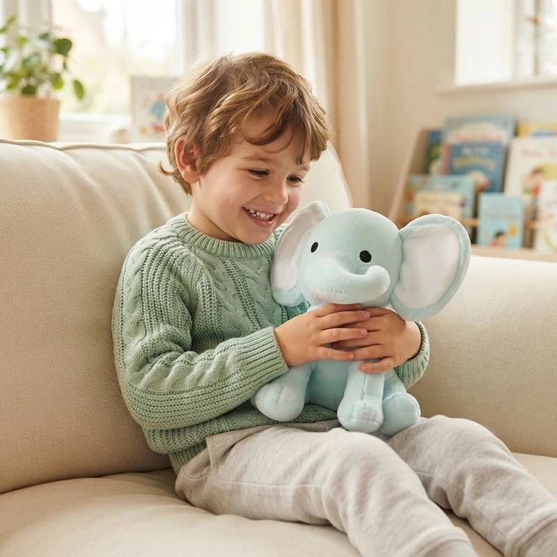 Peluche elephant moelleuse 