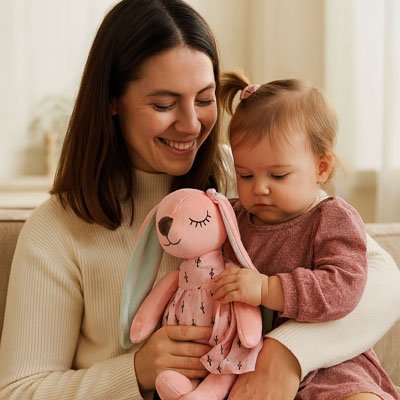 Peluche lapin doux 