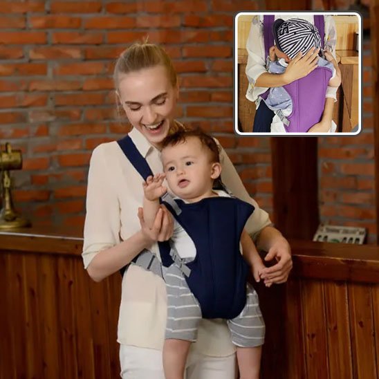 Porte bébé nouveau né bleu marin confort