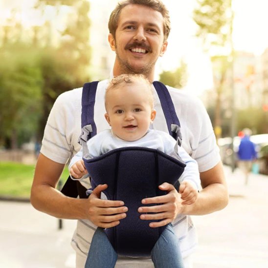 Porte bébé nouveau né bleu marin confortable