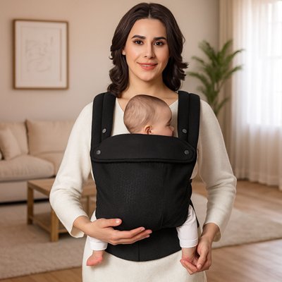 Porte bébé physiologique noir securitaire