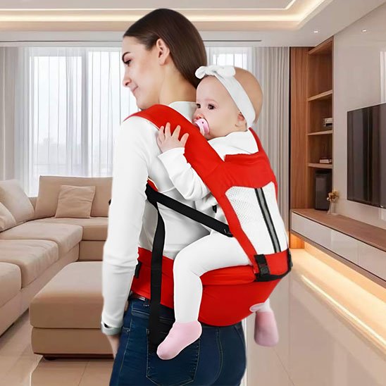 Porte bebe rouge dorsal