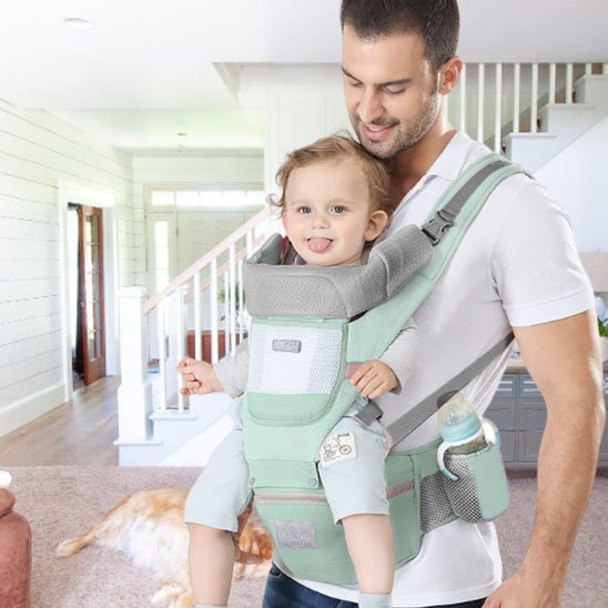 Porte bebe vert position assise