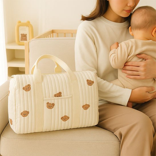 Sac a langer bebe gaze de coton portable