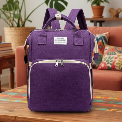 sac à langer lit mauve pratique portable