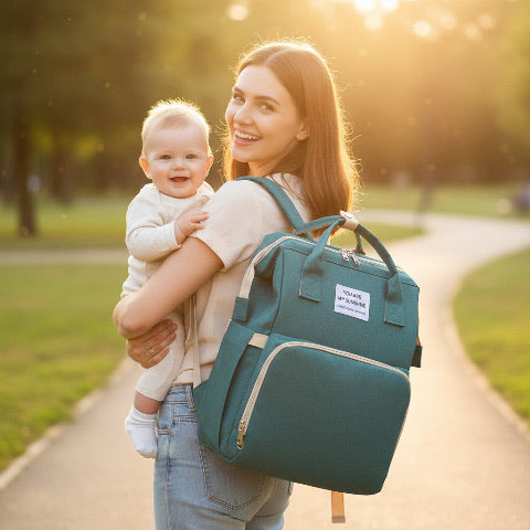 sac à langer lit nomade vert pratique