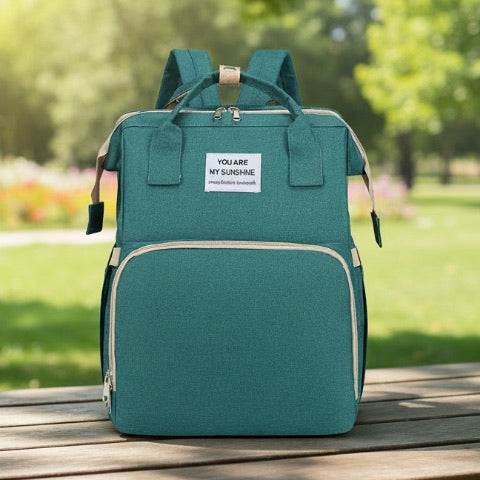 sac à langer lit vert turquoise pratique portable