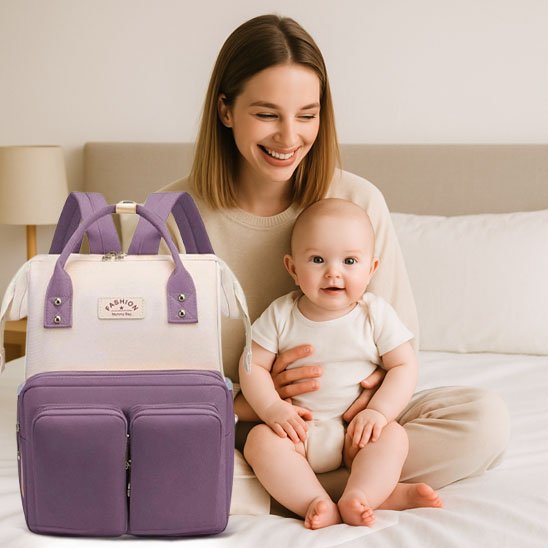 Sac a langer violet pratique