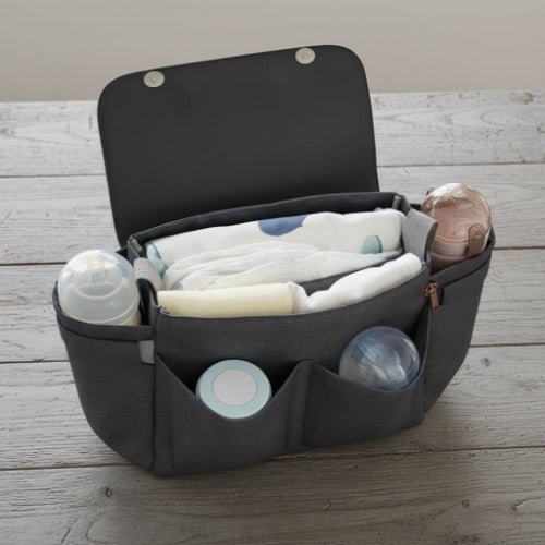 sac à poussette noir grande capacité