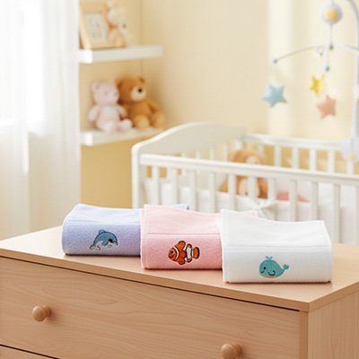 Serviette de bain bébé éponge 