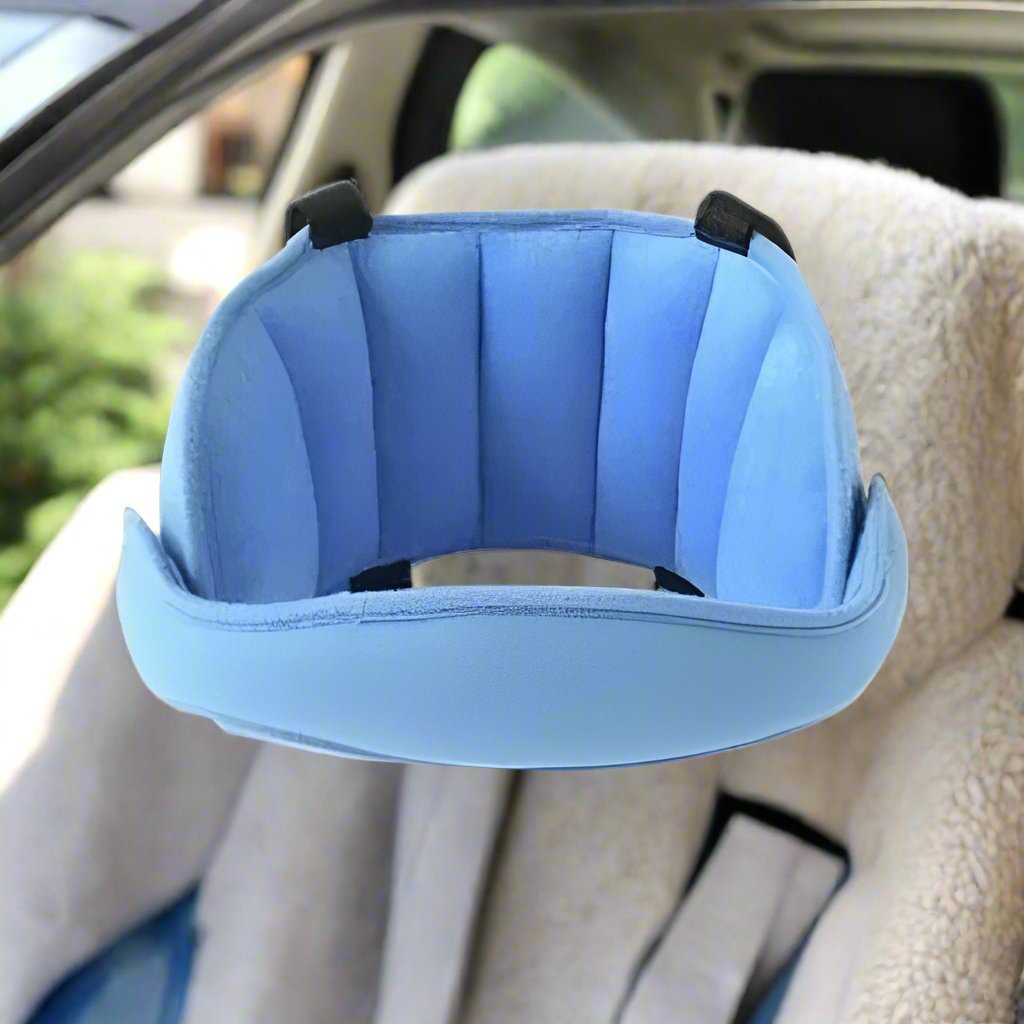 support-tete-bebe-voiture-bleue