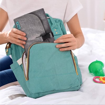 Tapis à langer nomade gris compact