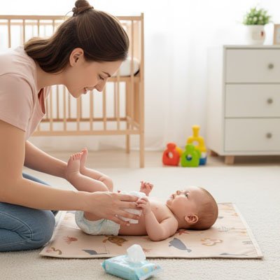 Tapis à langer nomade ocean rose easymat portable