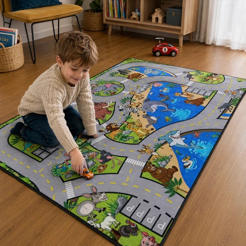 Tapis circuit voiture résistante 