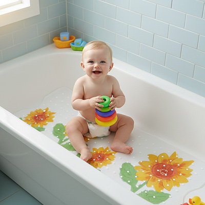 Tapis de bain bebe doux 