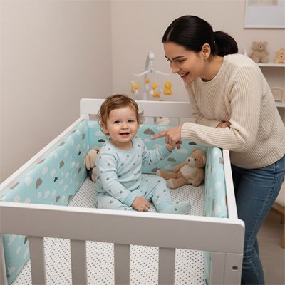 Tour de lit bébé rassurant 