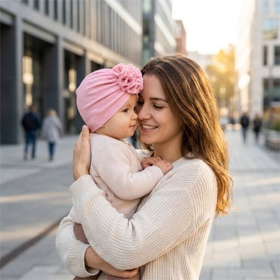 Turban bebe fille doux