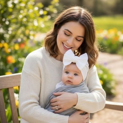 Turban bebe fille rassurant