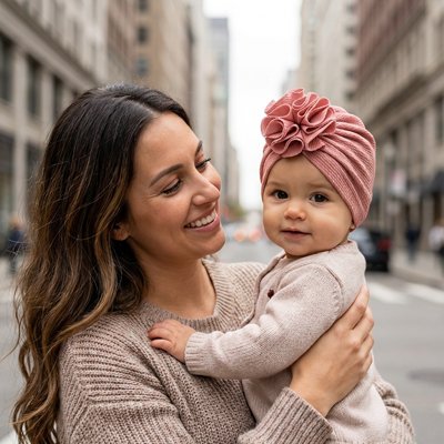 Turban bebe fille sécurisant