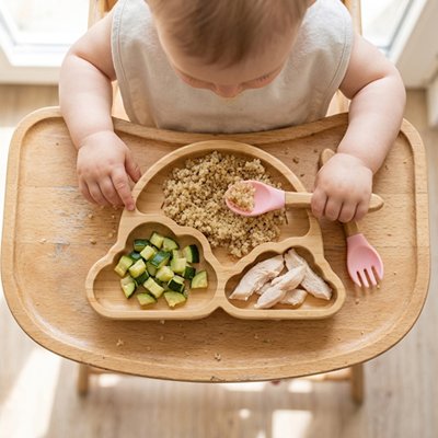 Vaisselle pour bebe adhérence