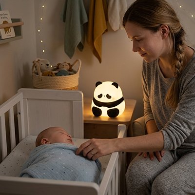 Veilleuse bébé pandas 