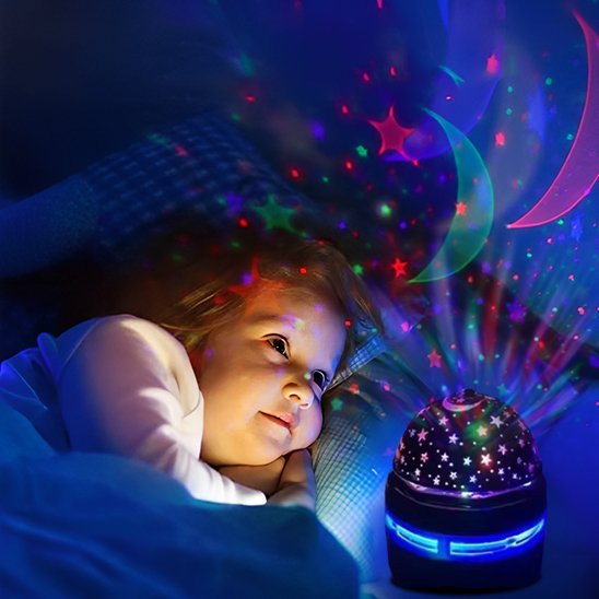 Veilleuse bébé projection  plafond éclairage 