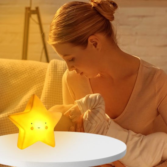 Veilleuse bébé souriante