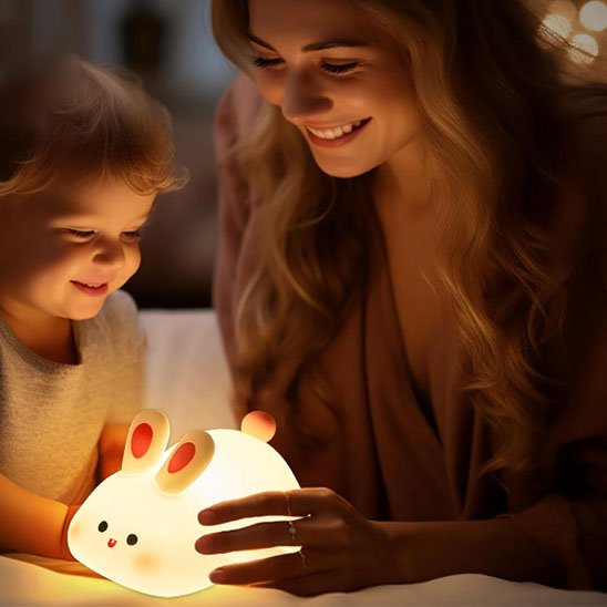Veilleuse bébé toucher 