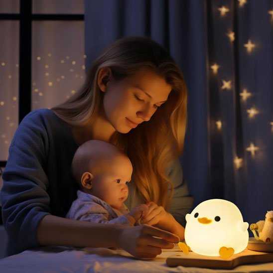 Veilleuse bébé toucher 